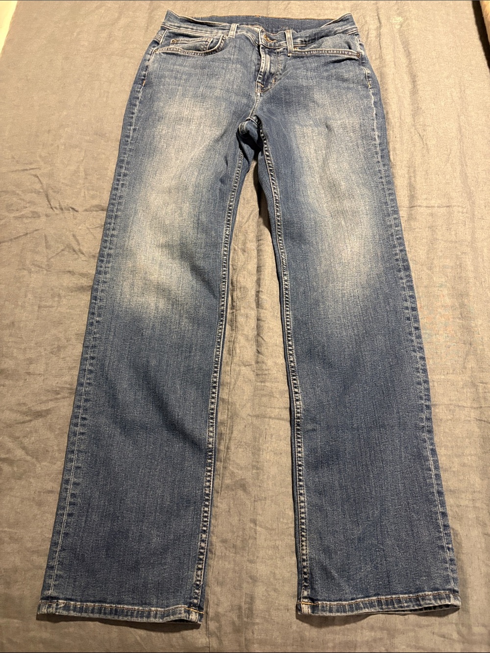 7 For All Mankind Austyn Mens Straight-Leg Jeans in Blue Wash